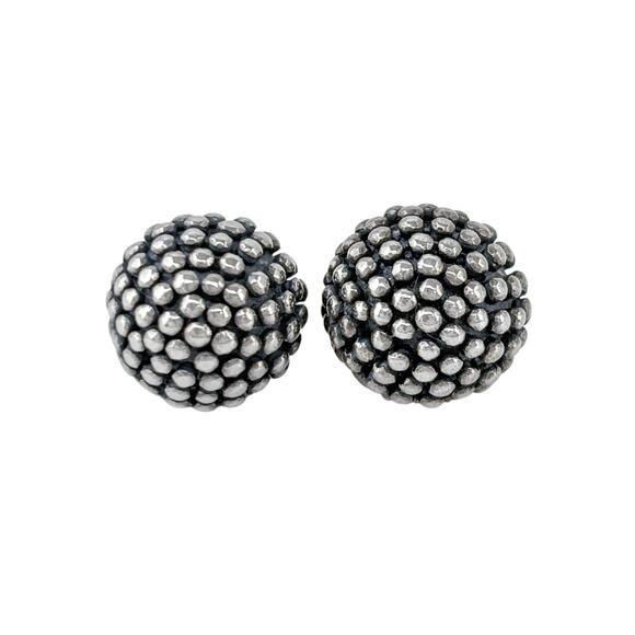 Silpada P1226 Sterling Silver 925 Textured “Popcorn” Stud Earrings - Picture 3 of 9